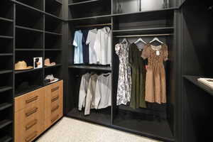 View of walk in closet