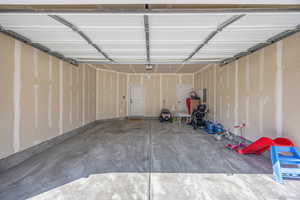 Garage featuring electric panel
