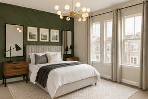 Owner's retreat with 5 large windows! Picture is example of same floorplan, but not actual home.