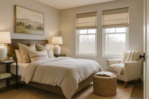 Bedroom 2. Picture is example of same floorplan, but not actual home.