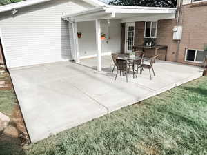 Brand new cement patio