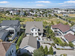 Aerial view of residential area