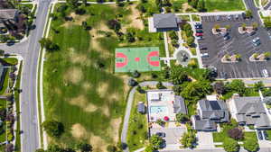 Bird's eye view of a pool