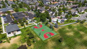 Aerial view of residential area