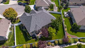 Aerial view of residential area