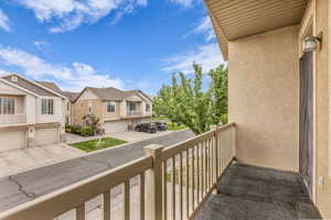 Balcony with a residential view
