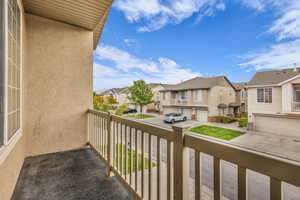 Balcony with a residential view