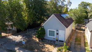 View of front of house with stucco siding