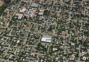 Aerial overview of property's location