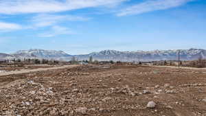 View of mountain background with rural landscape