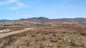 Mountain view with rural landscape