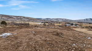 View of mountain background with rural landscape