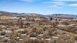 View of mountain background with rural landscape