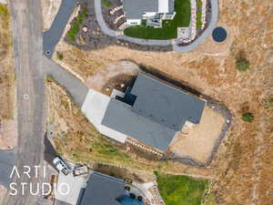 Aerial view of property and surrounding area