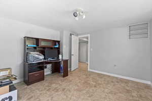 Office with baseboards