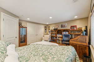 Bedroom featuring a closet and recessed lighting
