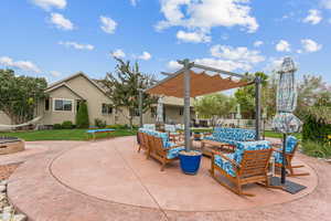 View of patio / terrace with an outdoor hangout area
