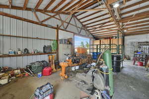 Inside of the shop/barn
