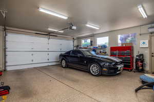 View of extra deep garage