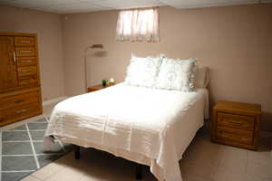 Bedroom 3 with large tile floor!