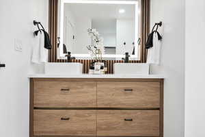 Bathroom featuring vanity