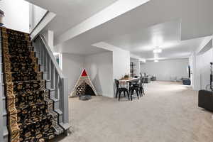 Rec room in basement