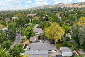 Aerial perspective featuring mountains
