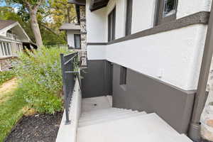 View of basement exterior entrance