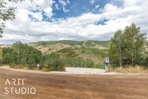 Mountain views surround the lot