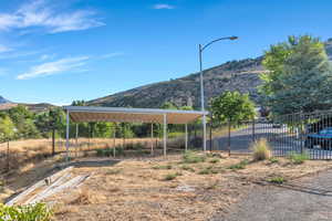 Covered storage area on the north parcel