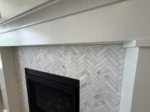 Detailed view of a fireplace