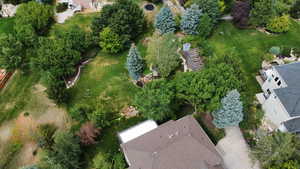 Aerial view of property and surrounding area