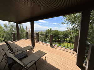 View of wooden terrace