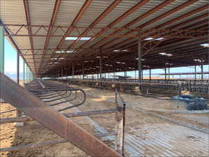 View of horse barn