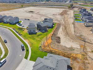 Aerial view of residential area