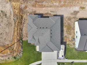 Aerial view of property and surrounding area