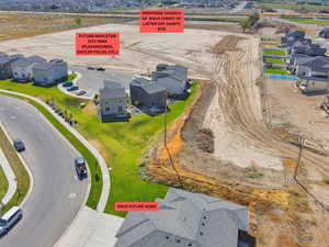 Aerial view of residential area