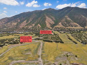 View of mountain background with rural landscape