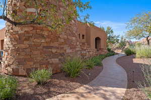 View of property exterior with stucco siding