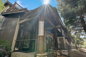 Exterior entry into condo building.