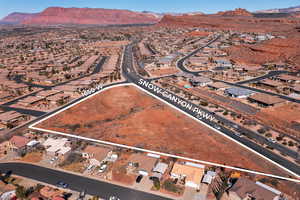 View of property location with nearby suburban area and property boundaries highlighted