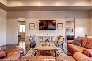 Living area with baseboards