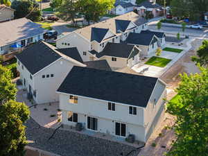 Aerial view of residential area