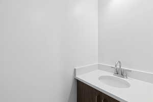 Bathroom featuring vanity