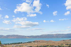 Mountain view with a large body of water
