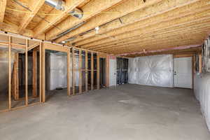 View of unfinished below grade area