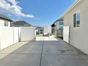 Gate opening is 11'6"