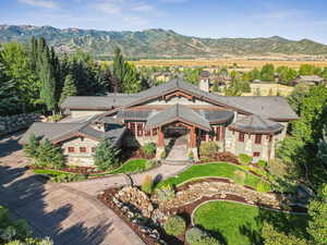 View of front of house featuring a mountain view
