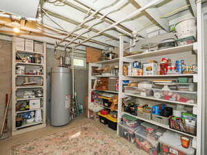 Utilities featuring gas water heater