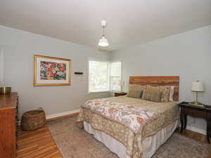 Bedroom featuring wood finished floors